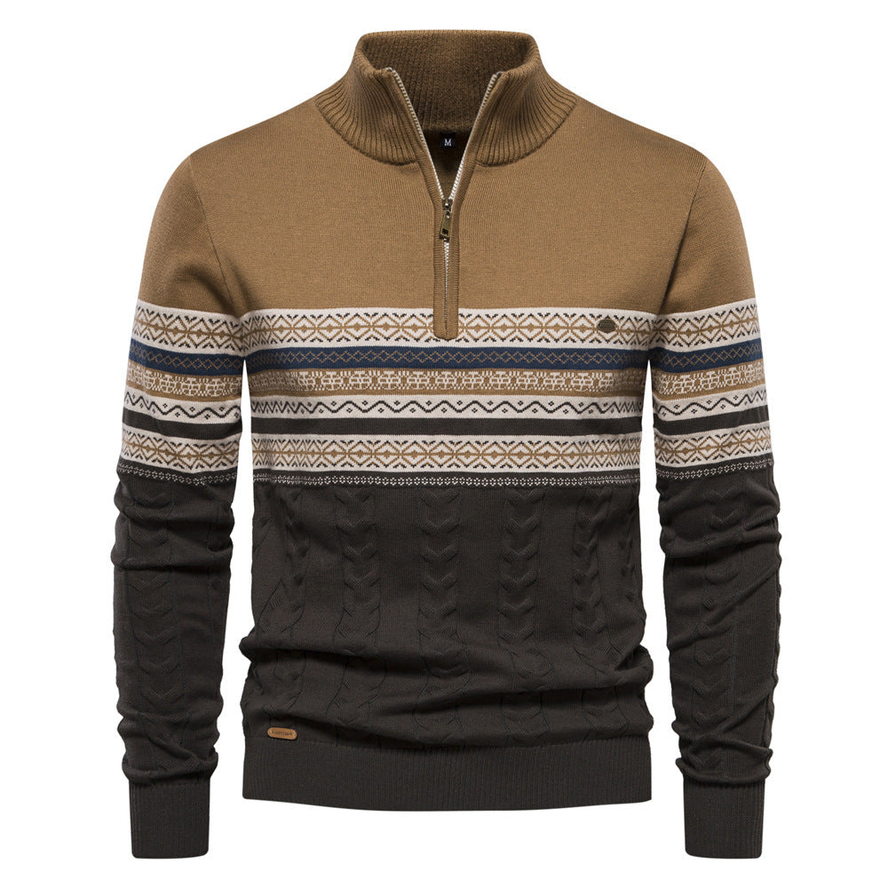 Mens Half Zip Knit Sweater
