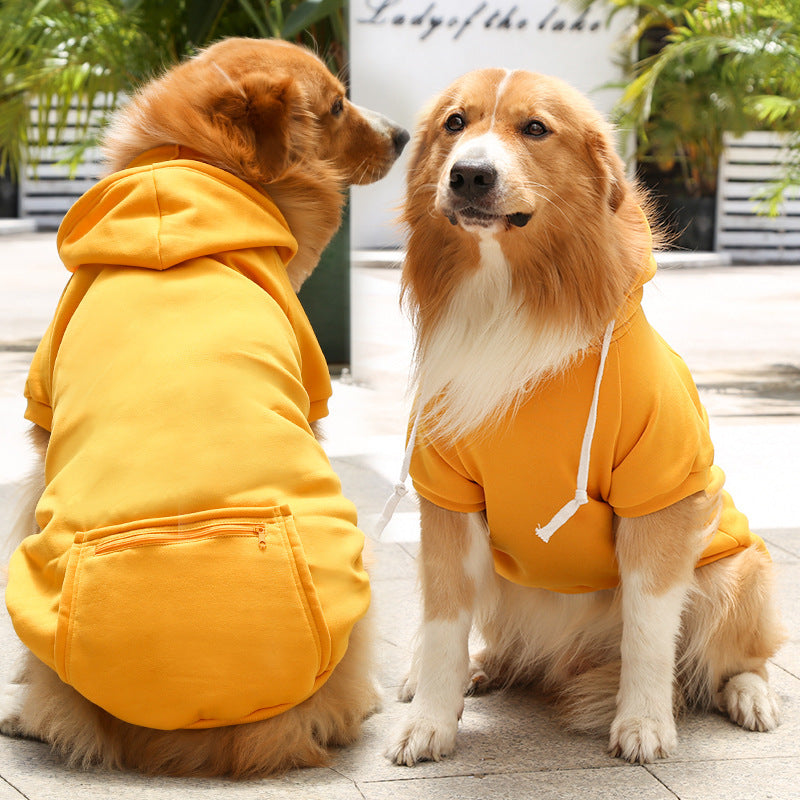 Fleece Zipper Pocket Pet Sweatshirt for Small Medium Large Dogs Cats
