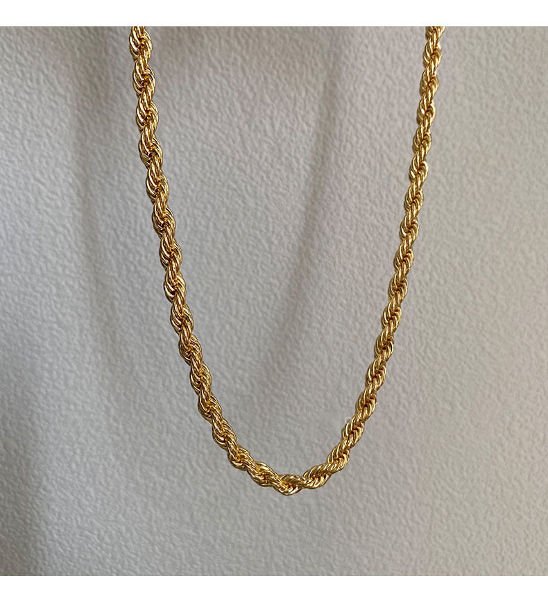 Golden Twist Chain Necklace