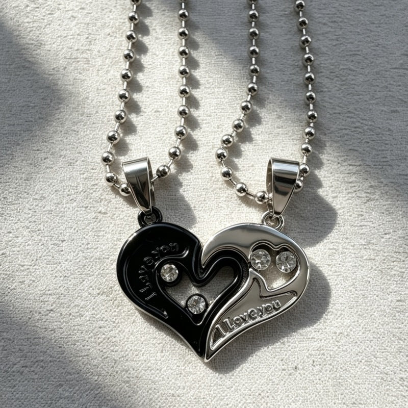 Heart Shape Diamond Alloy Necklace Set