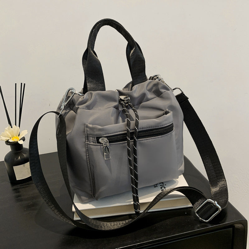 Women's Nylon Drawstring Bucket Bag