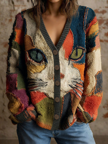 Women's V-Neck Knit Sweater