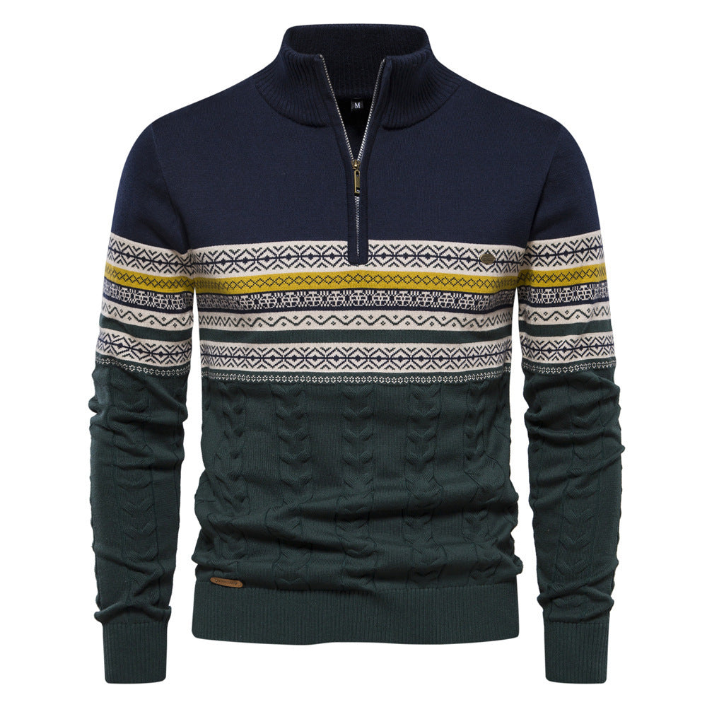 Mens Half Zip Knit Sweater