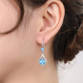 Long-style earrings with a ladylike touch