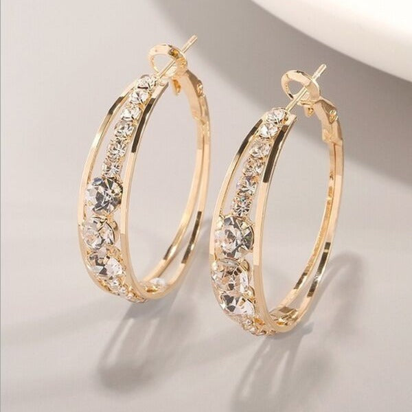 Set-in ladies' earrings