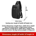 Mens Oxford Leather Trim Shoulder Bag
