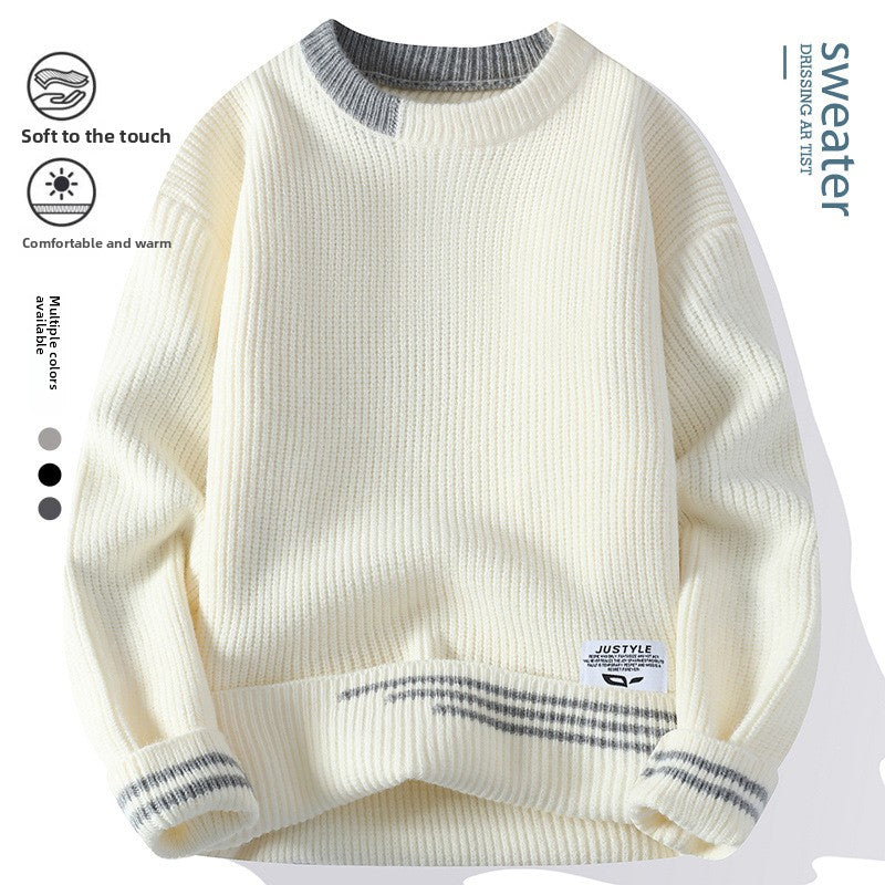 Men Loose Knit Sweater