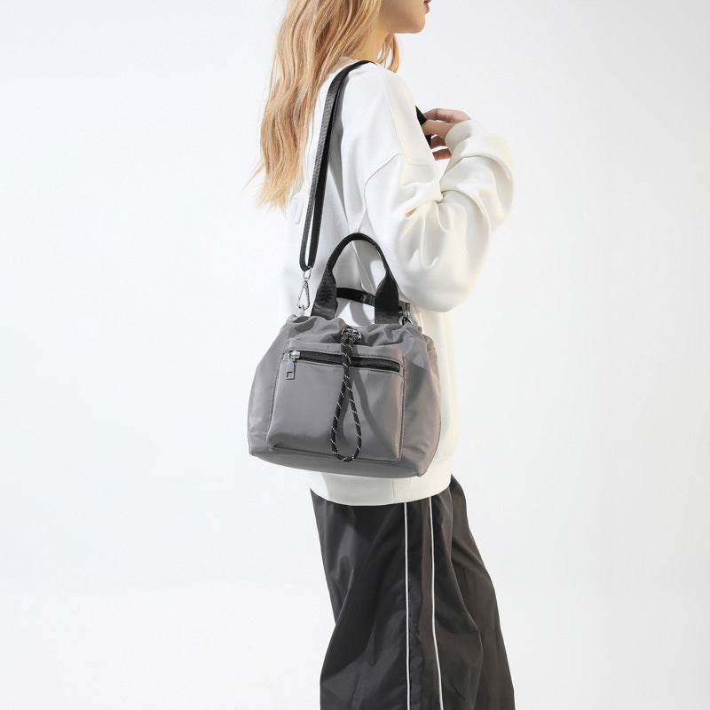 Women's Nylon Drawstring Bucket Bag