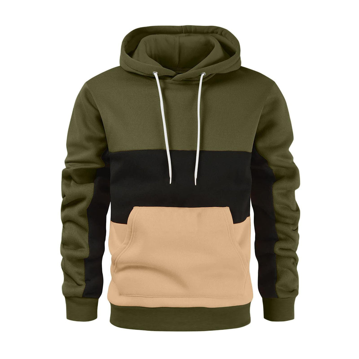 Men's Color Block Fleece Hoodie