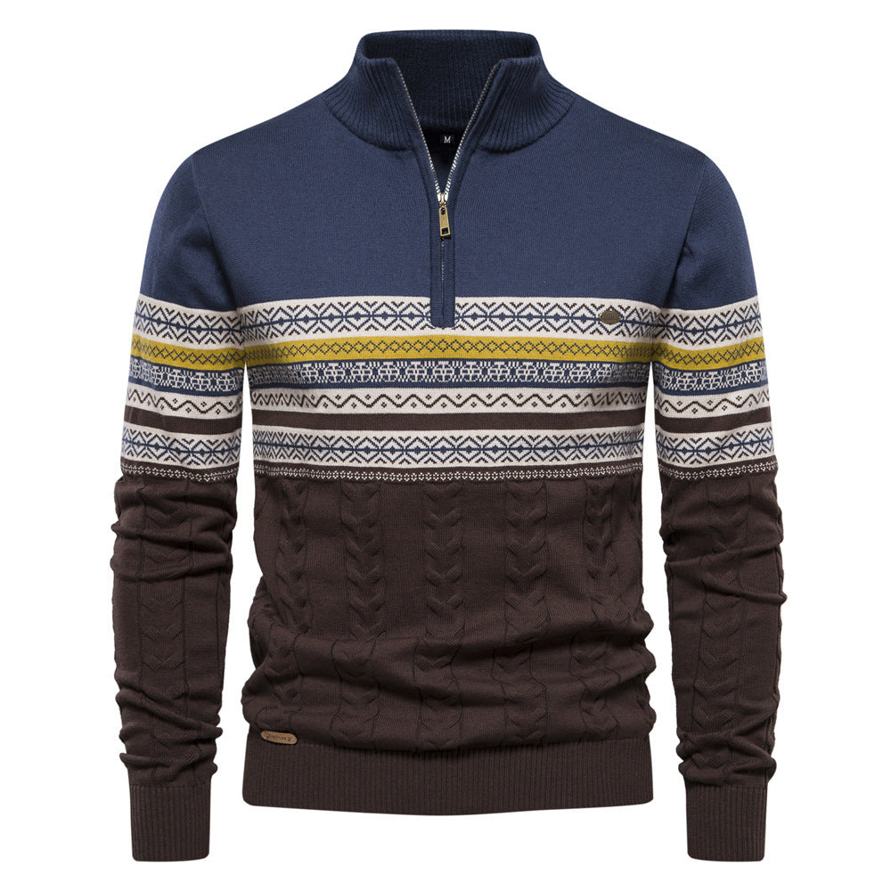 Mens Half Zip Knit Sweater