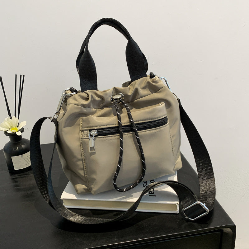 Women's Nylon Drawstring Bucket Bag