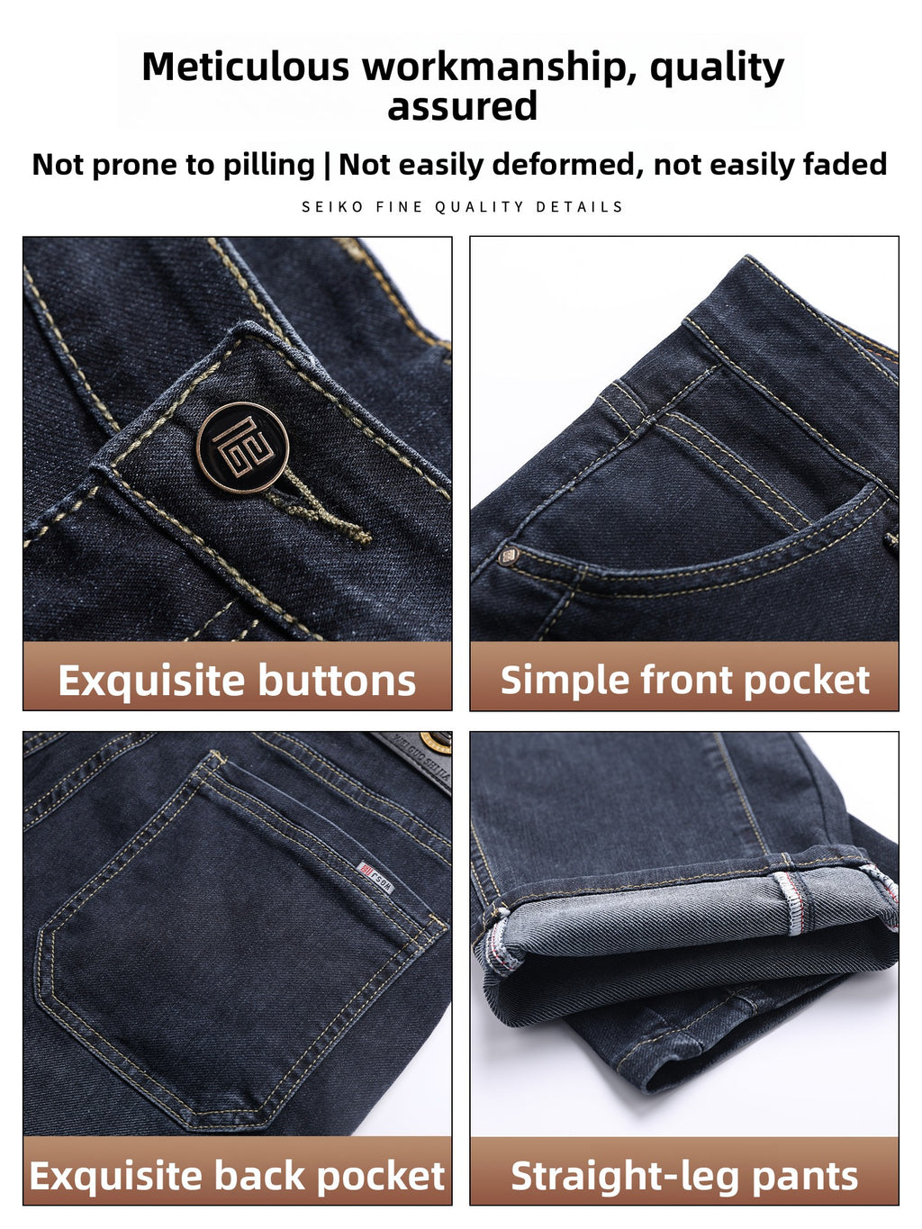 Loose Straight Leg JeansMen's Pants