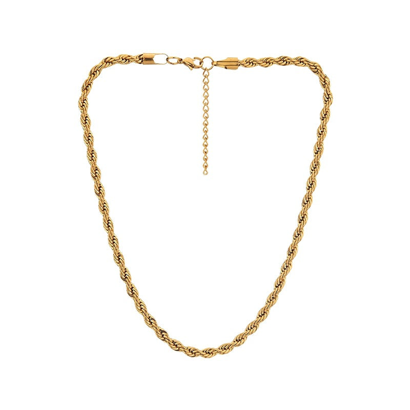 Golden Twist Chain Necklace