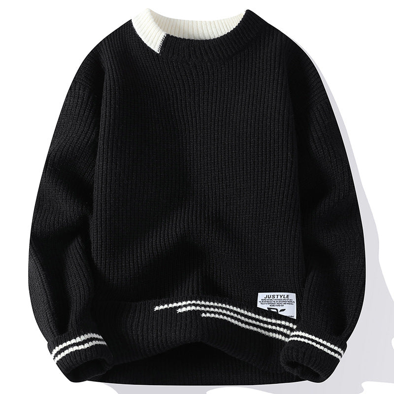 Men Loose Knit Sweater